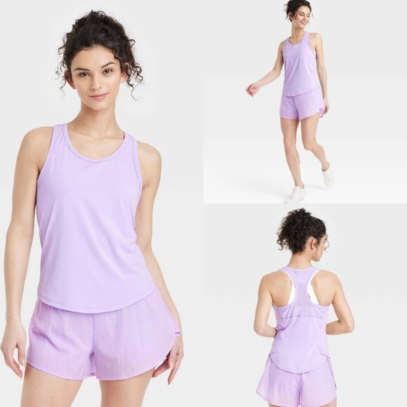 XS - Womens Sprint Free Racerback Tank Top - All In Motion - Purple - Picture 1 of 10